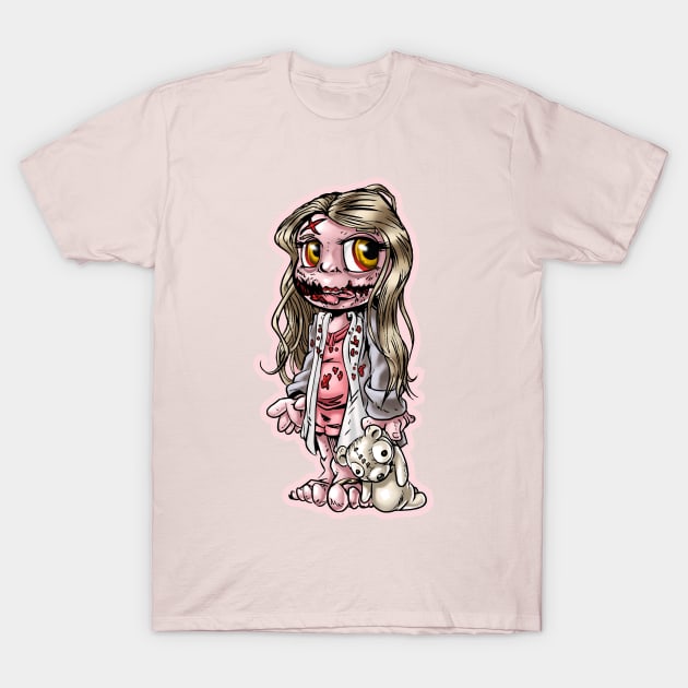Cute Little Girl Walker Zombie T-Shirt by jdubeart